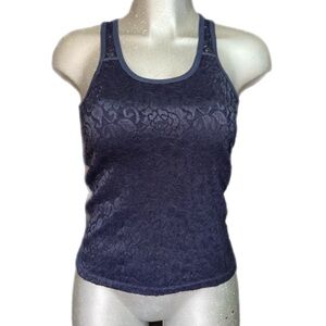 AEROPOSTALE Y2K Navy Lace Tank Top Cami Racerback Fairy Grunge Basics Whimsigoth